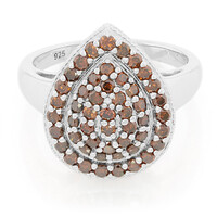 Anillo en plata con Diamante rojo