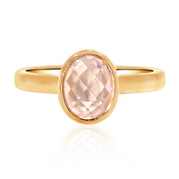 Anillo en plata con Cuarzo rosa