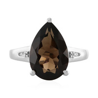 Anillo en plata con Cuarzo ahumado
