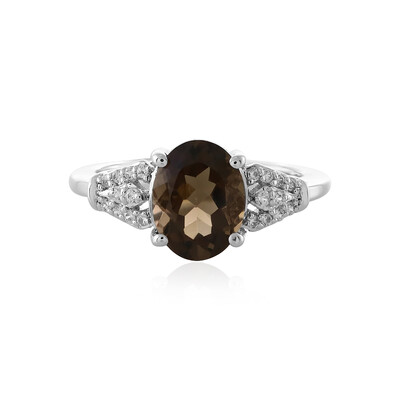 Anillo en plata con Cuarzo ahumado