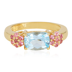 Anillo en plata con Topacio azul cielo
