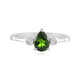 Anillo en plata con Diópsido de Rusia