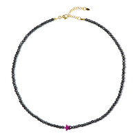 Collar en plata con Hematita púrpura