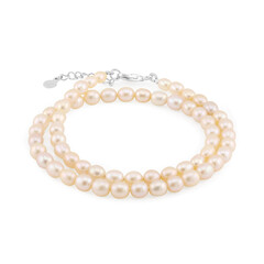 Brazalete en plata con Perla durazno Freshwater (TPC)