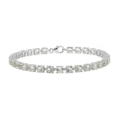 Brazalete en plata con Amatista verde