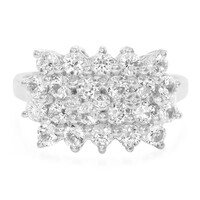 Anillo en plata con Topacio blanco