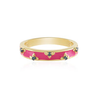 Anillo en plata con Diamante azul I3