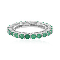 Anillo en plata con Esmeralda de Zambia