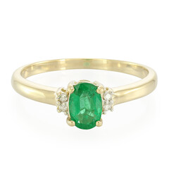 Anillo en oro con Esmeralda AAA de Brasil