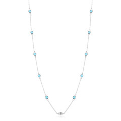 Collar en plata con Turquesa bella durmiente (Faszination Türkis)
