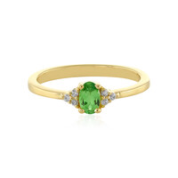 Anillo en plata con Tsavorita