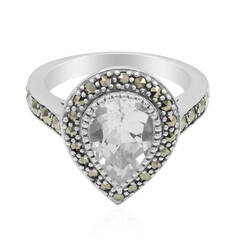 Anillo en plata con Topacio blanco