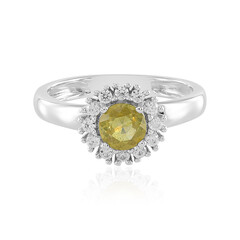 Anillo en plata con Zafiro amarillo de Madagascar