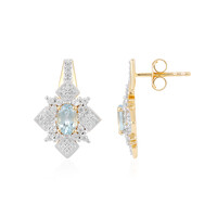 Pendientes en plata con Aguamarina
