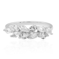 Anillo en plata con Topacio blanco
