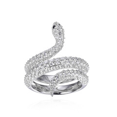 Anillo en plata con Topacio blanco