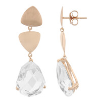 Pendientes en plata con Cuarzo blanco (TPC)
