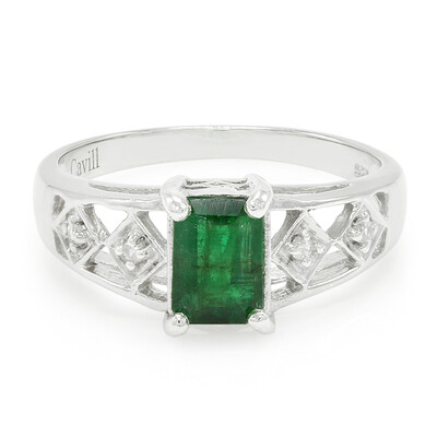 Anillo en plata con Esmeralda de Bahía