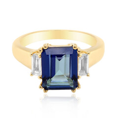 Anillo en plata con Topacio azul royal