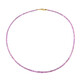 Collar en oro con Zafiro de Ceilán púrpura no calentado