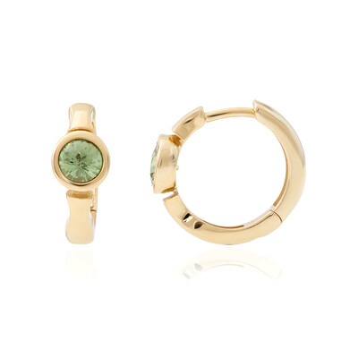 Pendientes en oro con Demantoide de Namibia (CUSTODANA)