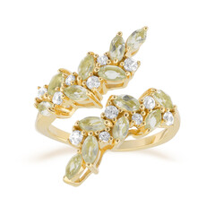 Anillo en plata con Amatista verde