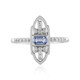 Anillo en plata con Zafiro azul Ceylon sin calentar