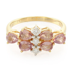 Anillo en oro con Zafiro Padparascha no calentado (AMAYANI)
