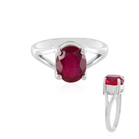 Anillo en plata con Rubí de Madagascar