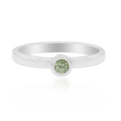 Anillo en plata con Zafiro verde