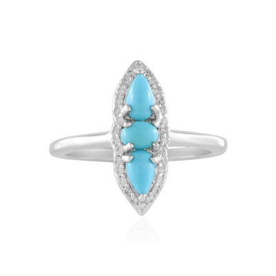 Anillo en plata con Turquesa bella durmiente