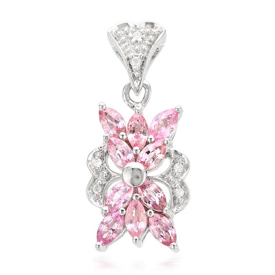 Colgante en plata con Zafiro Padparadscha