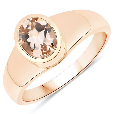 Anillo en oro con Morganita