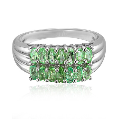 Anillo de hombre en plata con Turmalina Paraíba