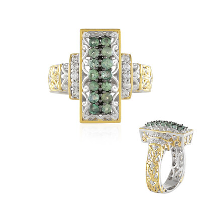 Anillo en plata con Alejandrita de Brasil (Gems en Vogue)