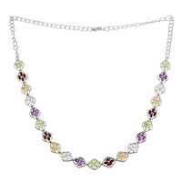 Collar en plata con Granate de Mozambique
