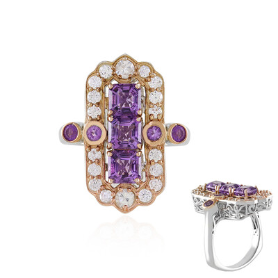 Anillo en plata con Amatista (Dallas Prince Designs)
