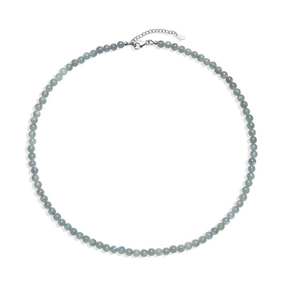 Collar en plata con Cianita verde