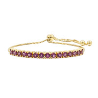 Brazalete en plata con Rodolita