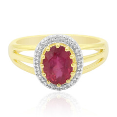 Anillo en oro con Turmalina rosa de Californa