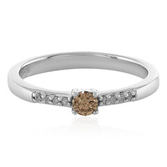 Anillo en plata con Diamante chocolate I2