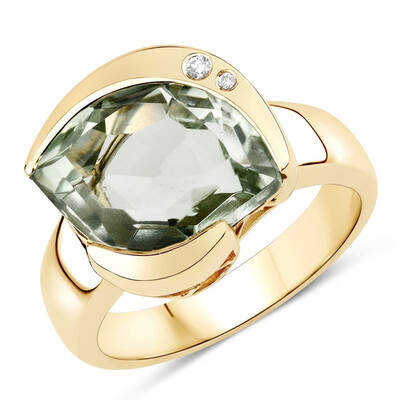 Anillo en oro con Amatista verde (SUHANA)