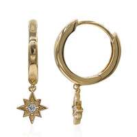 Pendientes en plata con Topacio blanco