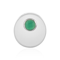 Colgante en plata con Calcedonia verde