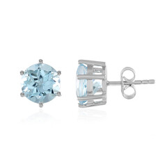 Pendientes en plata con Topacio azul cielo