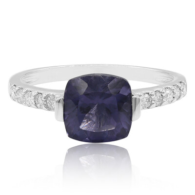 Anillo en oro con Cuarzo arándano