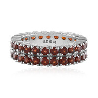Anillo en plata con Granate de Mozambique