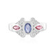 Anillo en plata con Zafiro azul Ceylon sin calentar