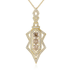 Collar en oro con Diamante champán I2 (de Melo)