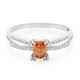 Anillo en plata con Zafiro Padparadscha